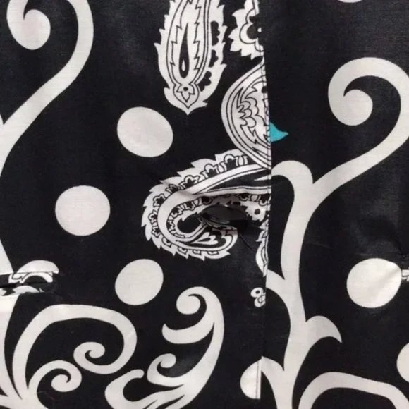 Vintage 70s Lightweight Blazer Funky Floral Paisley Polka Dot Groovy Size 8 - Picture 8 of 11